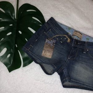 PAIGE Denim Dark Blue Shorts Brand New w Tags